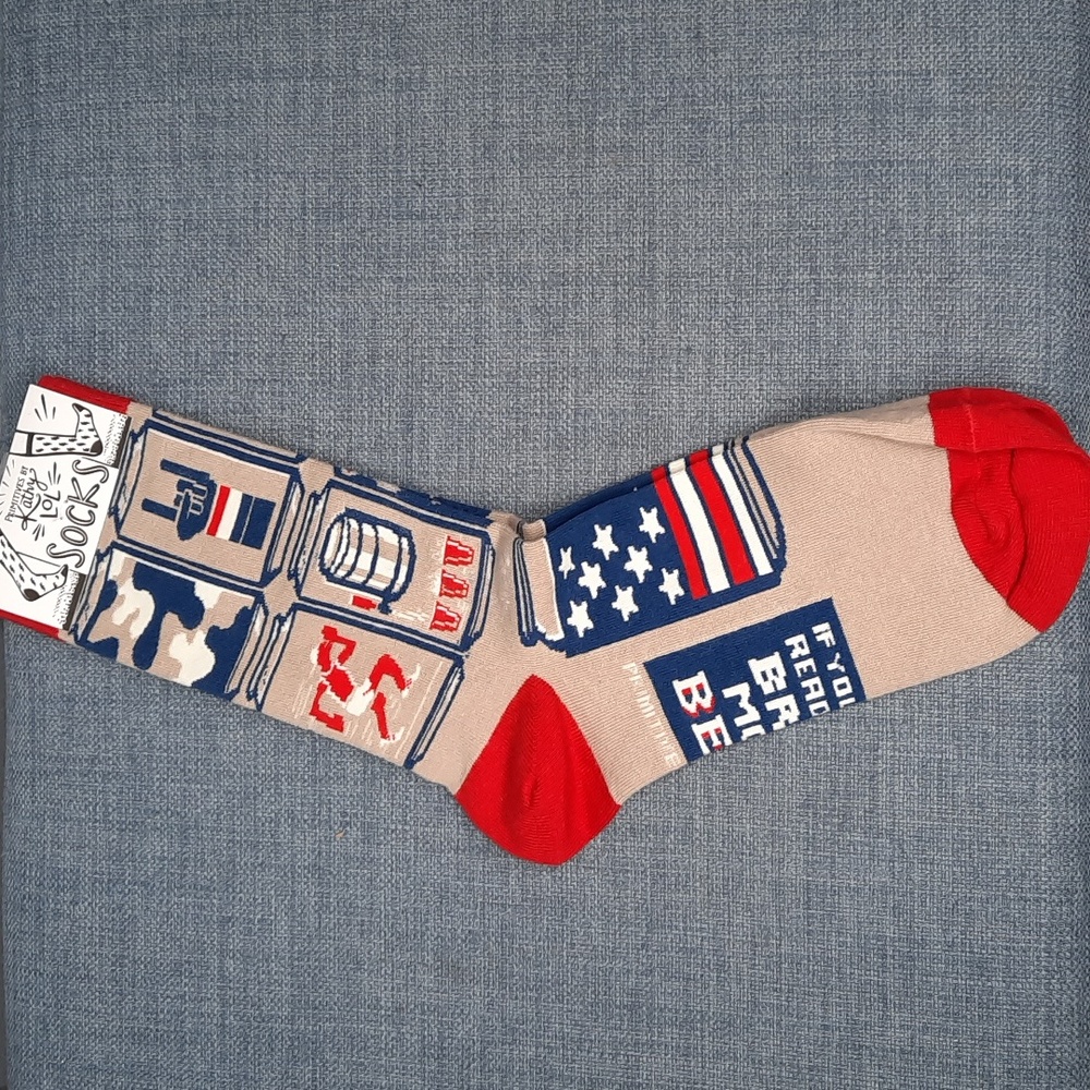 If You Can Read This Bring More Beer Party Socks Fun Funny Unisex Gift NWT